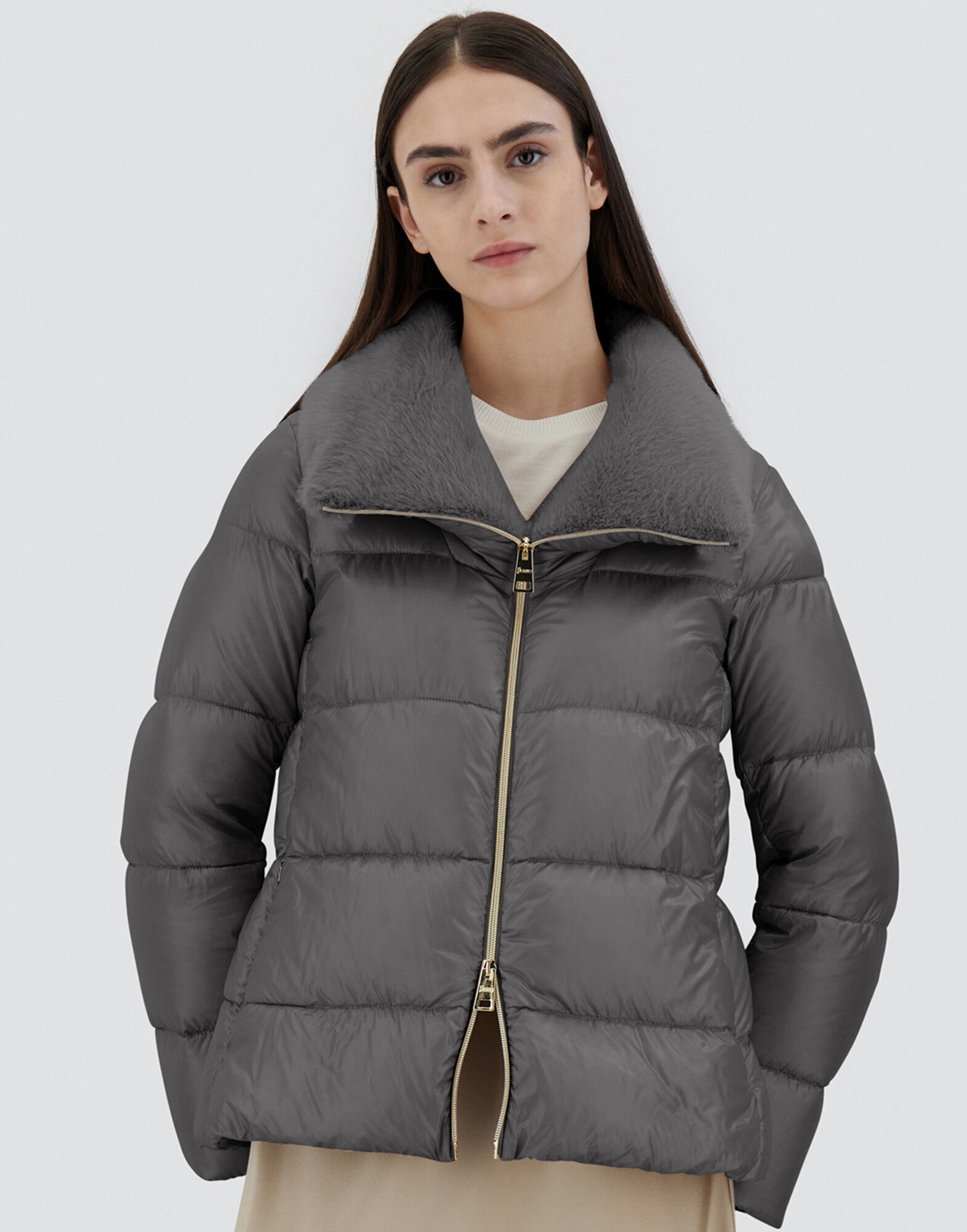 レディース ナイロンウルトラライト＆ニューレディフェイクファー