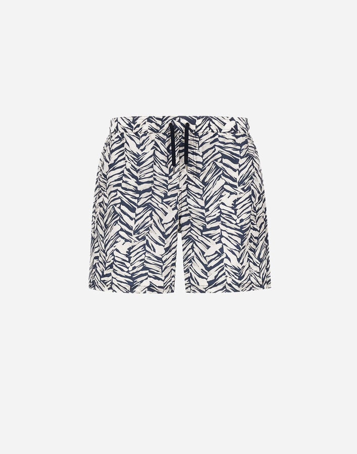 RESORT SWIM SHORTS IN NYLON SEASONAL PRINT Herno Herno RESORT SWIM SHORTS IN NYLON SEASONAL PRINT Teal/White CST0003UR12743P9110