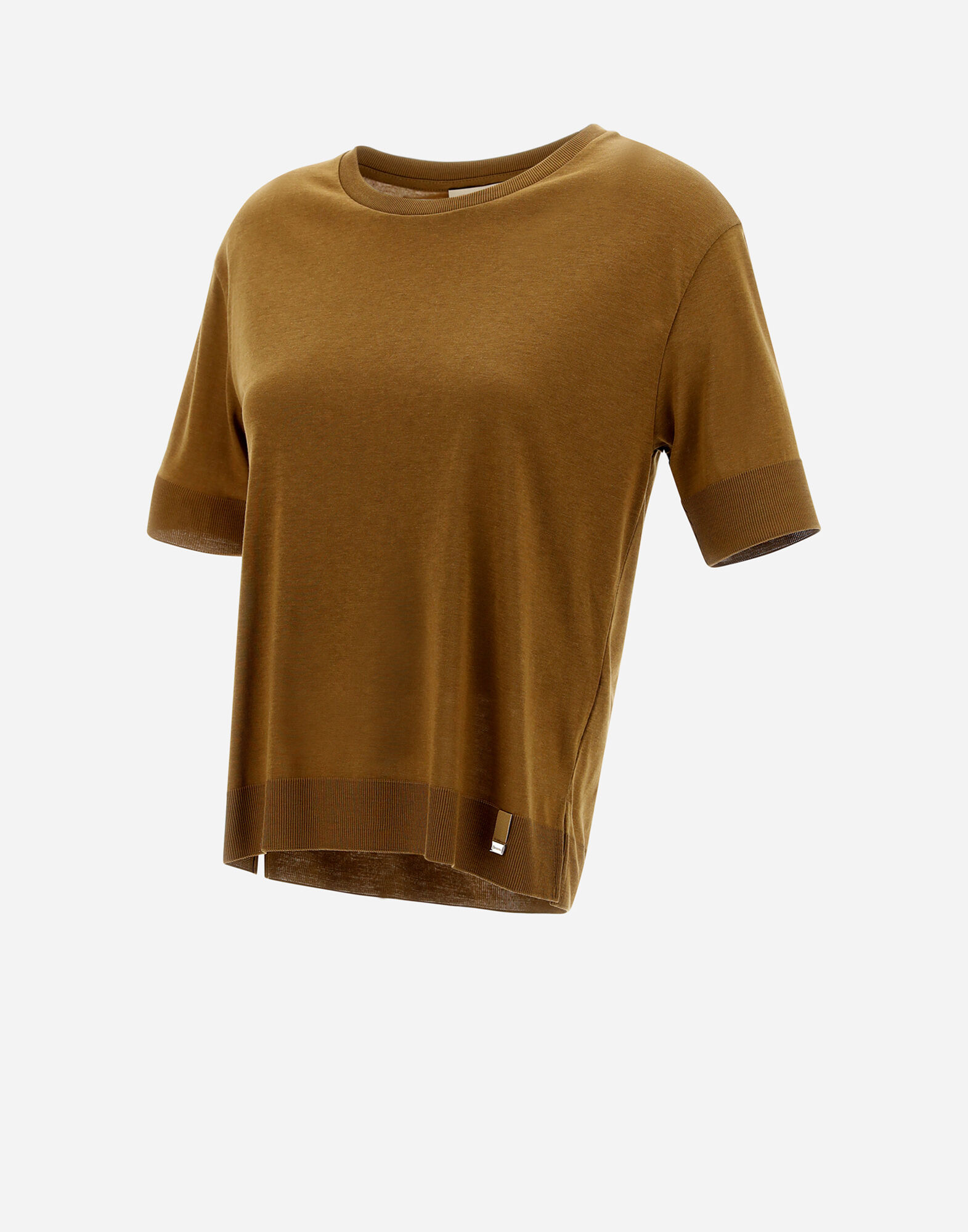 関税送料込★HERNO グラム ニット エフェクト Tシャツ レディース グラム ニット エフェクト Tシャツ サンド | Herno