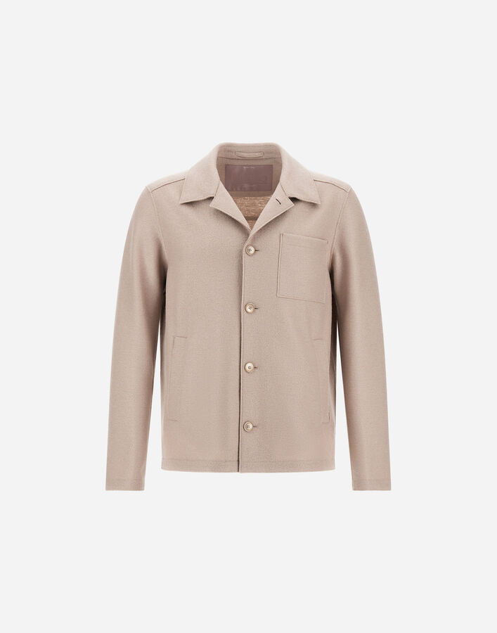 Herno RESORT FELTED WOOL SHACKET Chantilly GI00090UR333721983