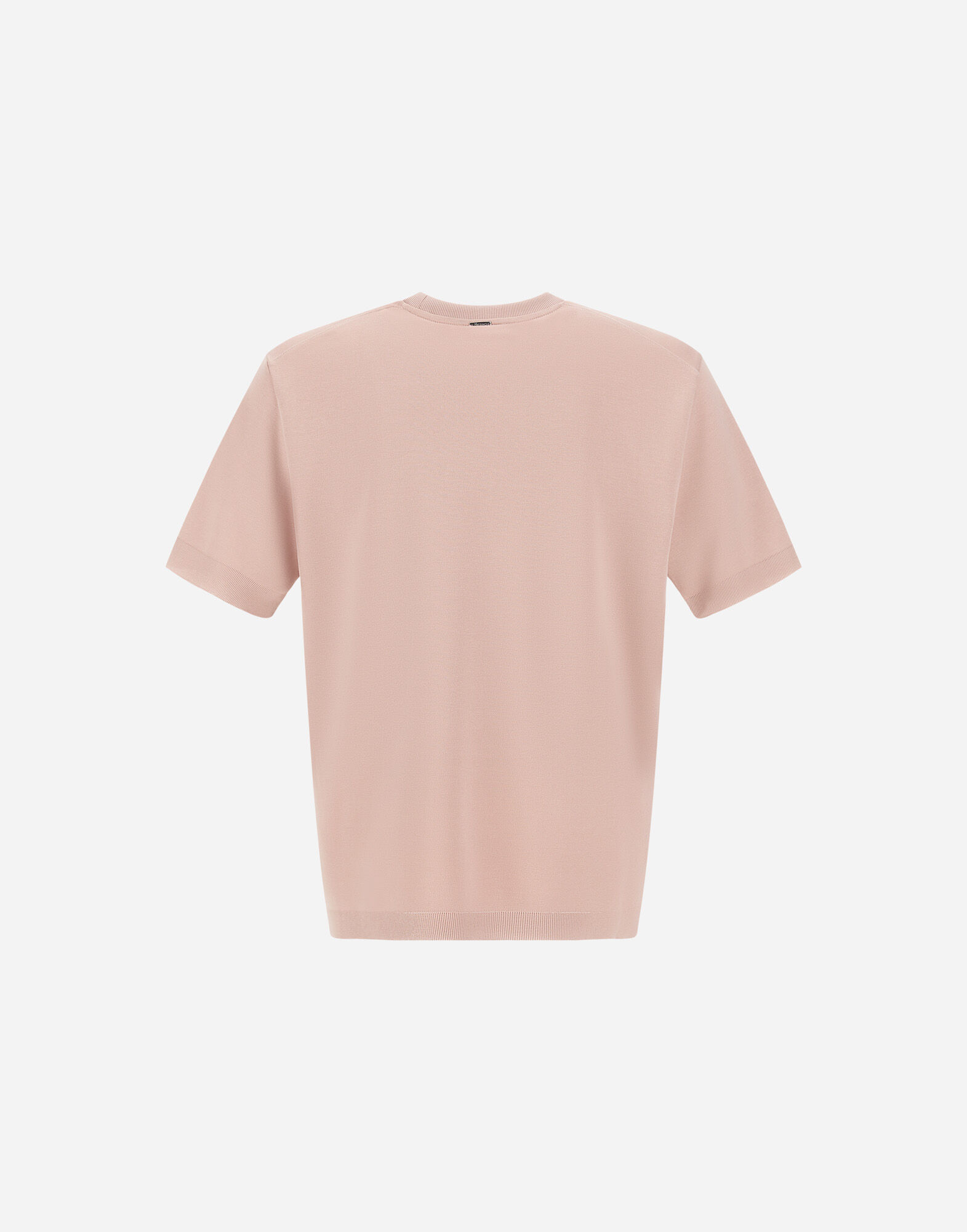 メンズ ジャージーニットエフェクト Tシャツ パウダーピンク | Herno