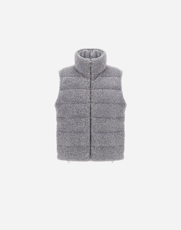 Herno RESORT VEST IN WOOL-BLEND MELANGE FLANNEL Light Grey PC00003DR128959410