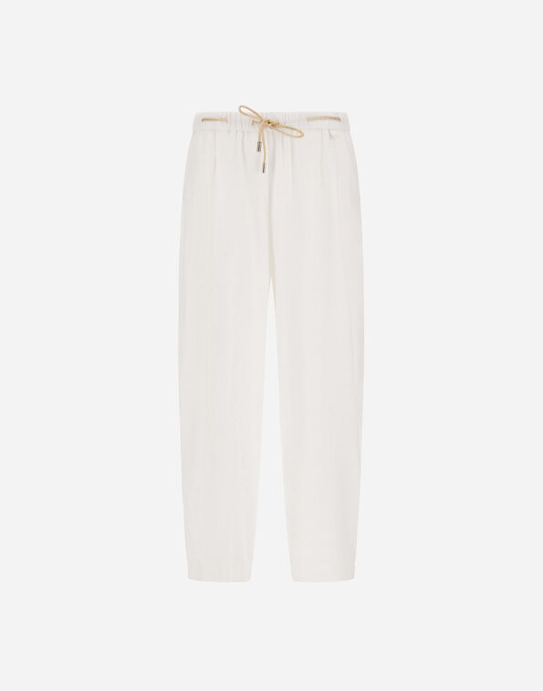 Herno TROUSERS IN LINEN BLEND White PT000222D126891000