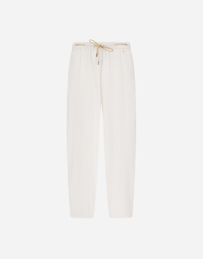 Herno TROUSERS IN LINEN BLEND White PT000222D126891000