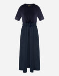 Herno DRESS IN GLAM KNIT EFFECT AND TECHNO TAFFETA Blu Navy AB000032D520569200