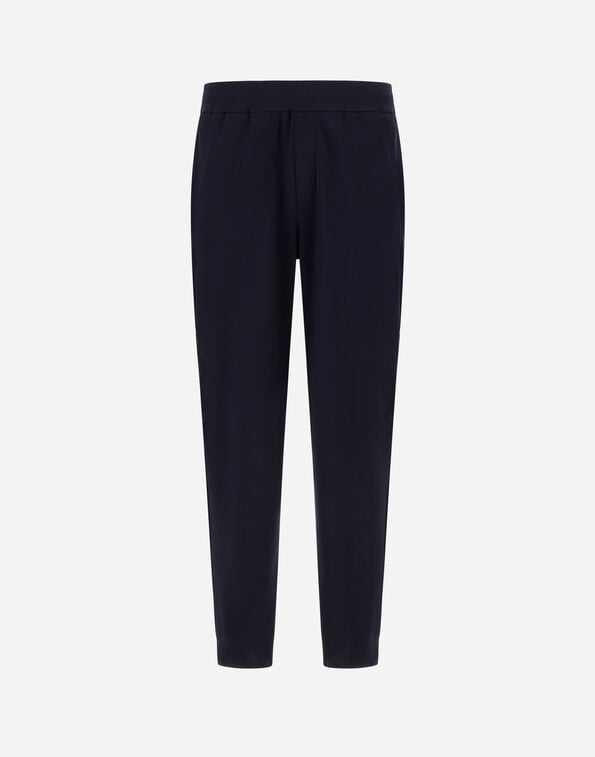 Herno TROUSERS IN JERSEY KNIT EFFECT Blue PT000196U520599201