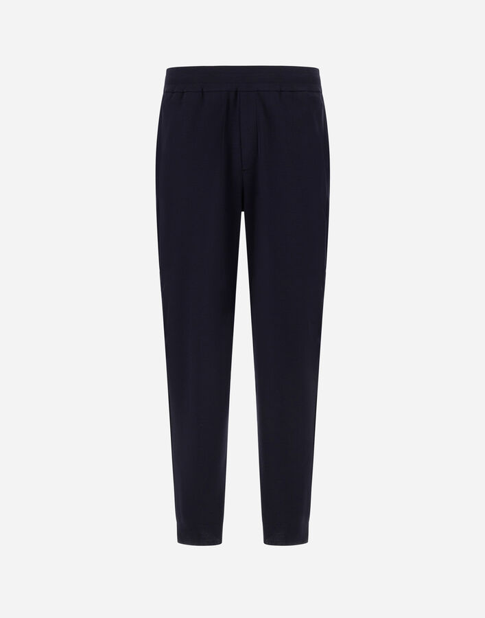 Herno TROUSERS IN JERSEY KNIT EFFECT Blue PT000196U520599201
