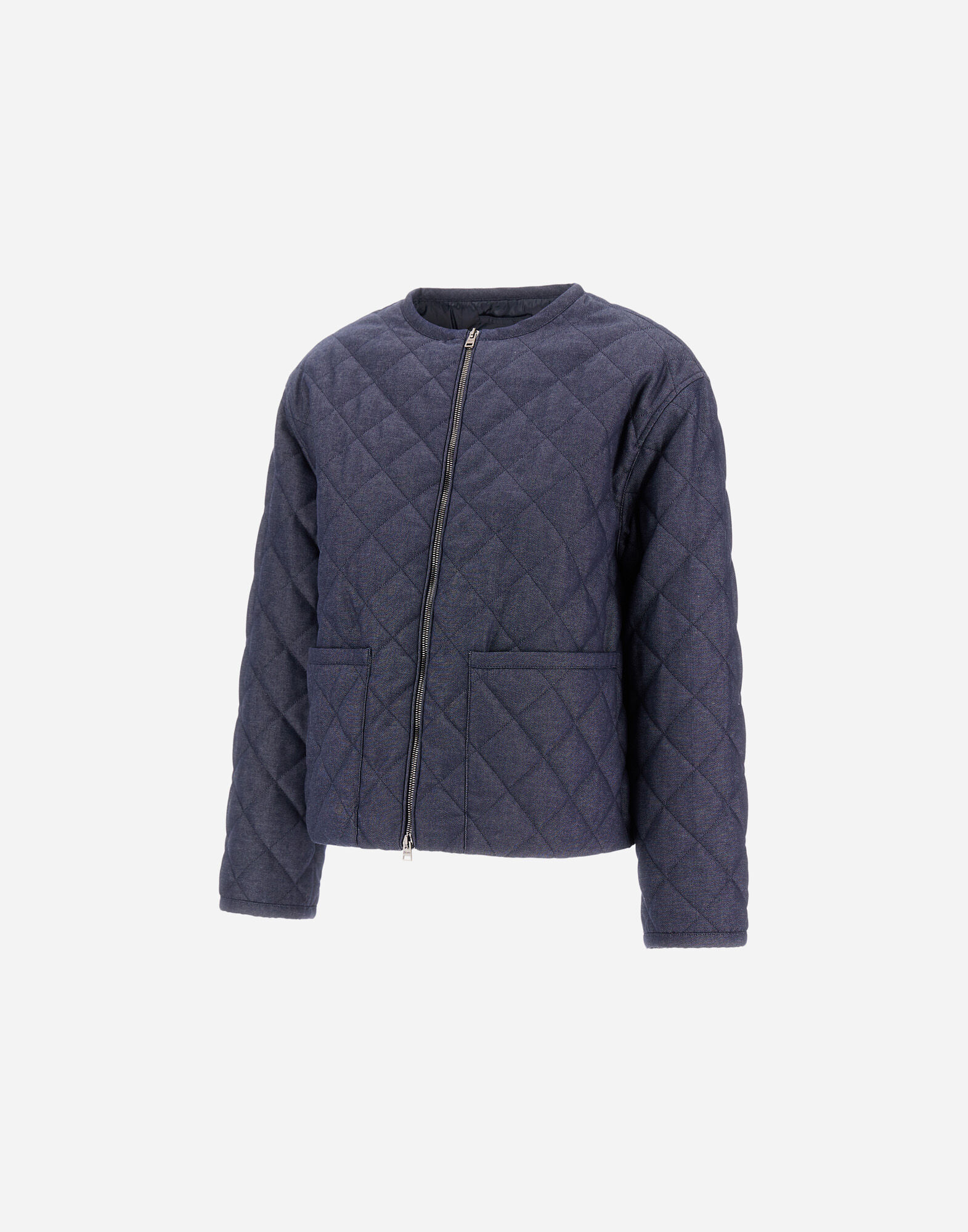 HERNO ヘルノ レディース ジャケット/ブレザー 薄手ニット ネイビー レディース コットンデニムエフェクト ジャケット ネイビーブルー
