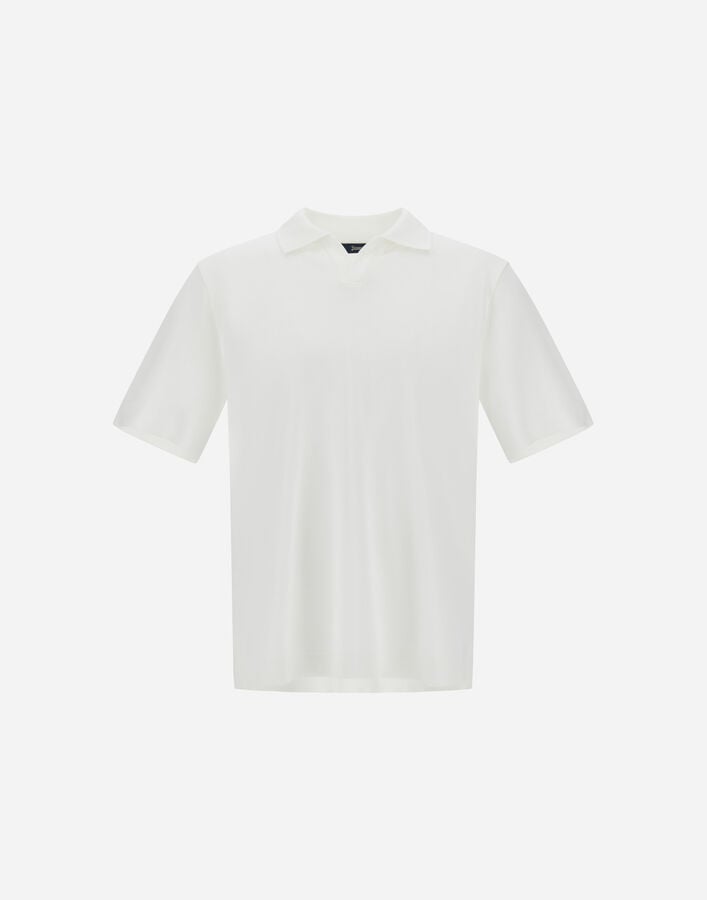 Herno JERSEY KNIT EFFECT POLO SHIRT White JV000004U520591000