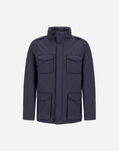 Herno FIELD JACKET IN CRINKLEÂ NYLON Navy Blue FI000134U132719200