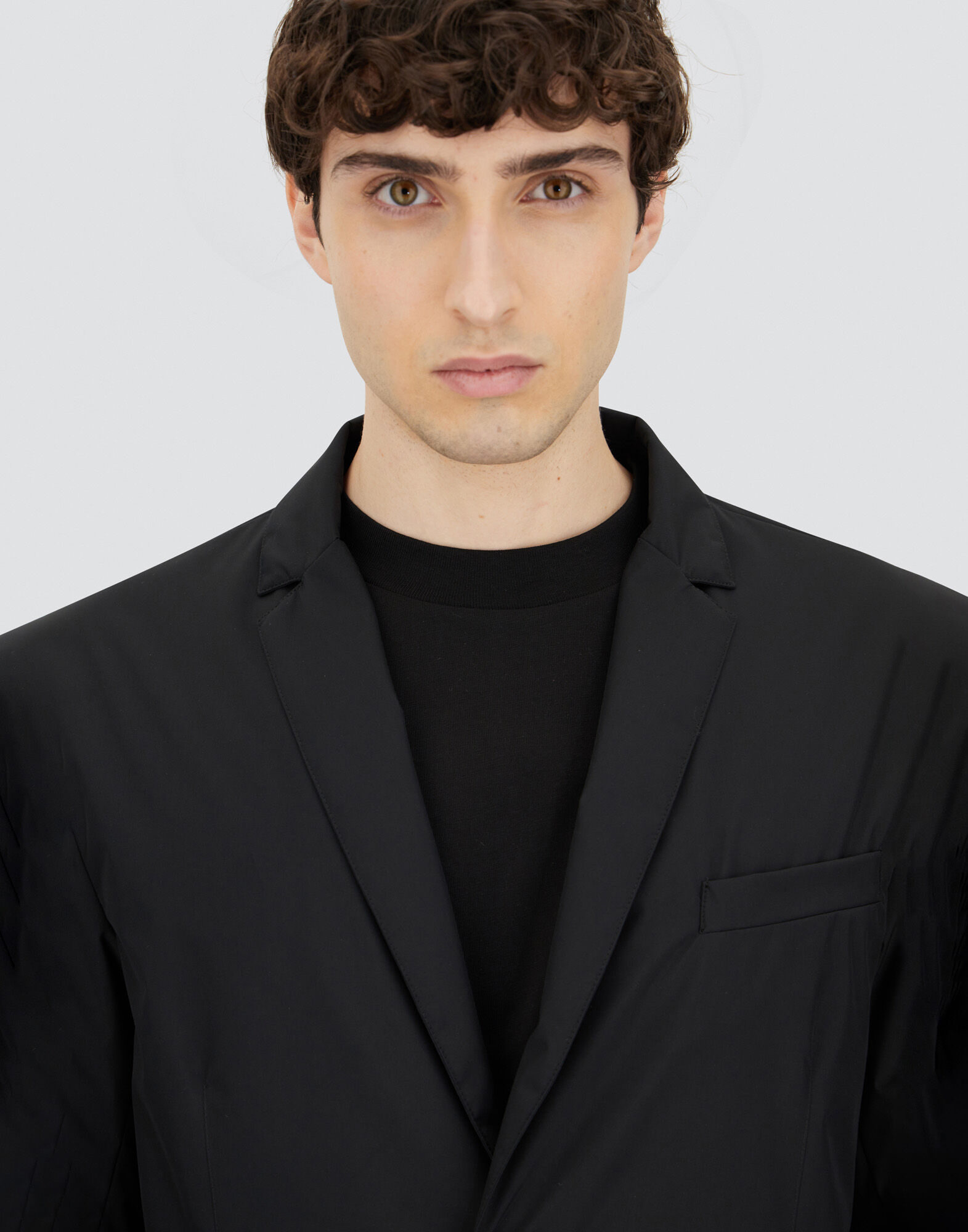 メンズ 2レイヤーウィンドストッパー ジャケット ブラック | Herno