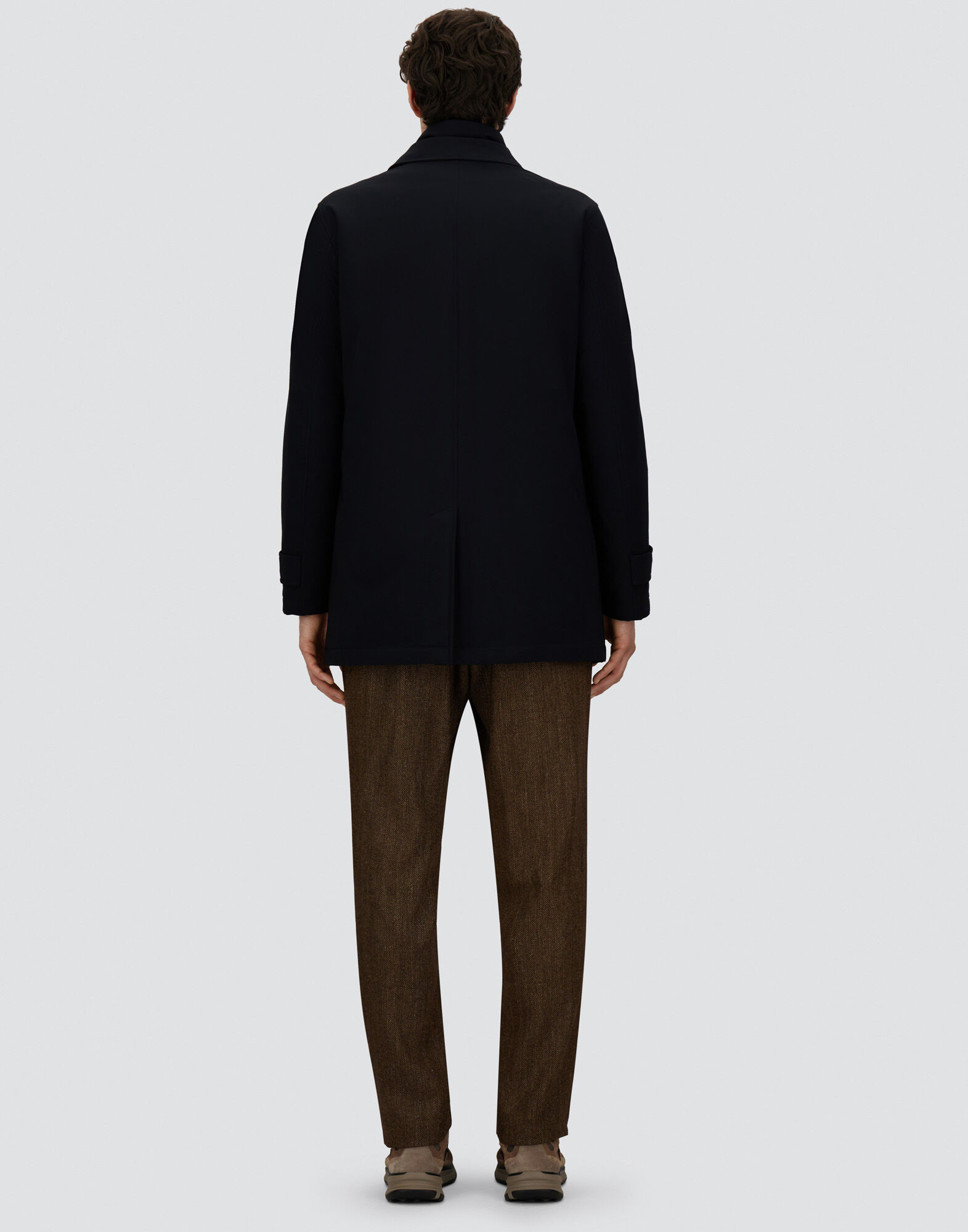 メンズ ワシントン レインコート ネイビーブルー | Herno® (ヘルノ)