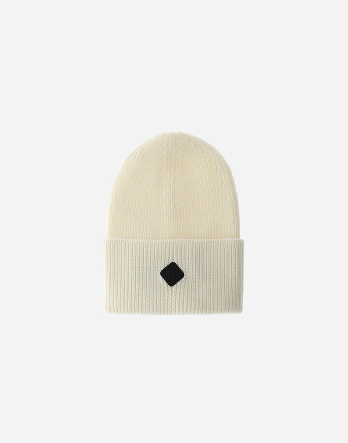 Herno RIBBED MERINO WOOL BEANIE White BER00044U703191000