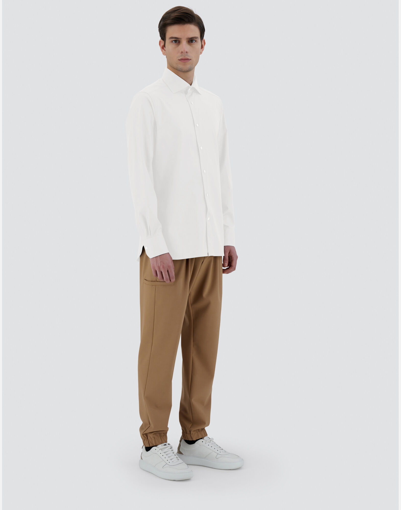 メンズ コットン ノン・アイロン シャツ ホワイト | Herno® (ヘルノ) メンズ コットン ノン・アイロン シャツ ホワイト | Herno® (ヘルノ)