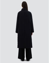 レディース ソフトタッチ＆エコアージュ リバーシブルコート ブラック  