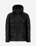 Herno BOMBER JACKET IN NYLON ULTRALIGHT AND LINEN VELVET Black PI001178U12020Z9300