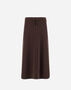 Herno MATTE CREPE SATIN SKIRT Dark Chocolate GN000093D127558800