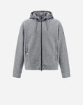 Herno SWEATSHIRT IN STRONG WOOL SWEATER AND NYLON CHAMONIX Light grey JC000045U500779406