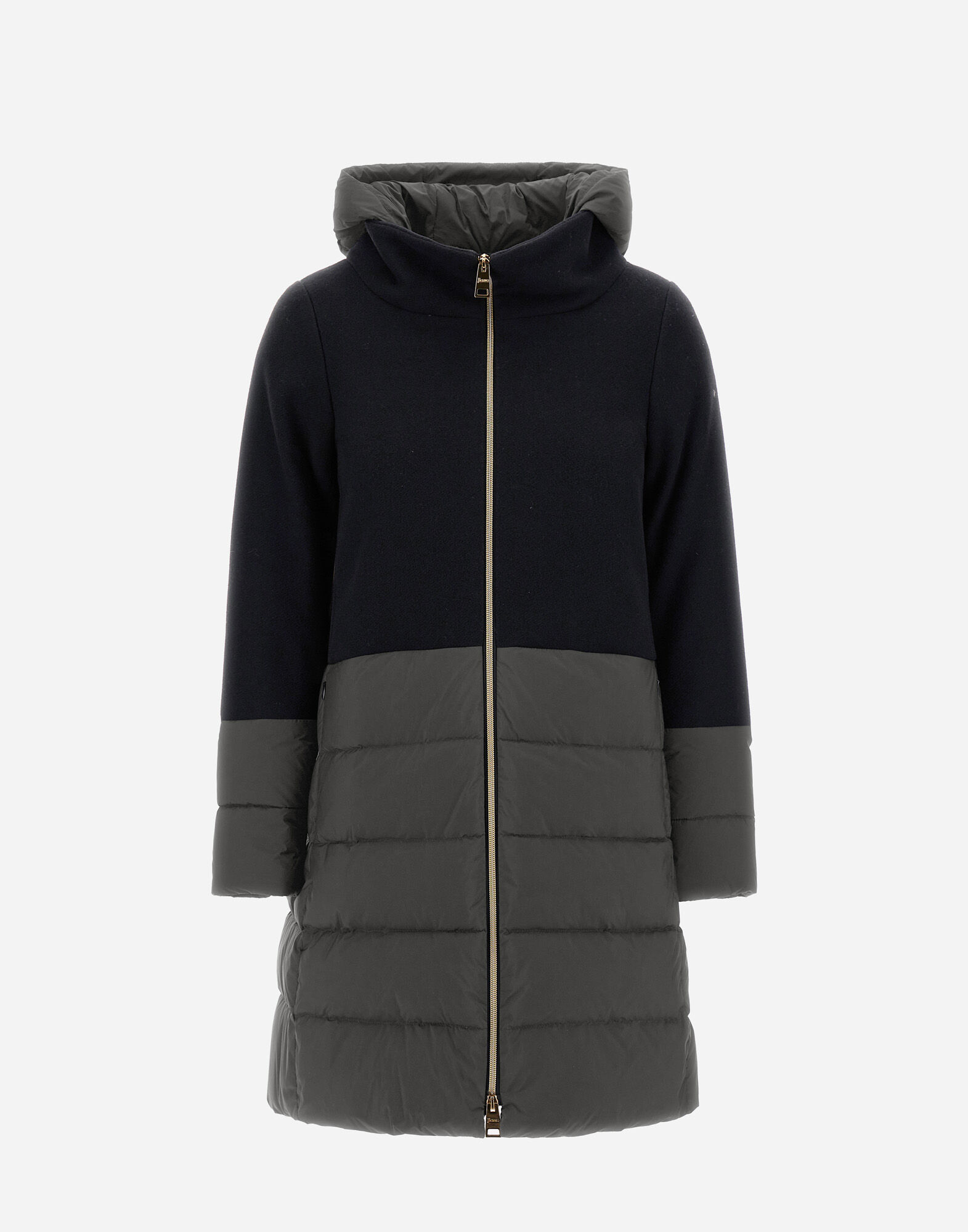 レディース DIAGONAL WOOL & NUAGE パーカ グレー | Herno® (ヘルノ)