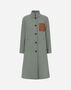 Herno HIGH-NECK COAT IN LUXURY WOOL Sage GC000506D333137206