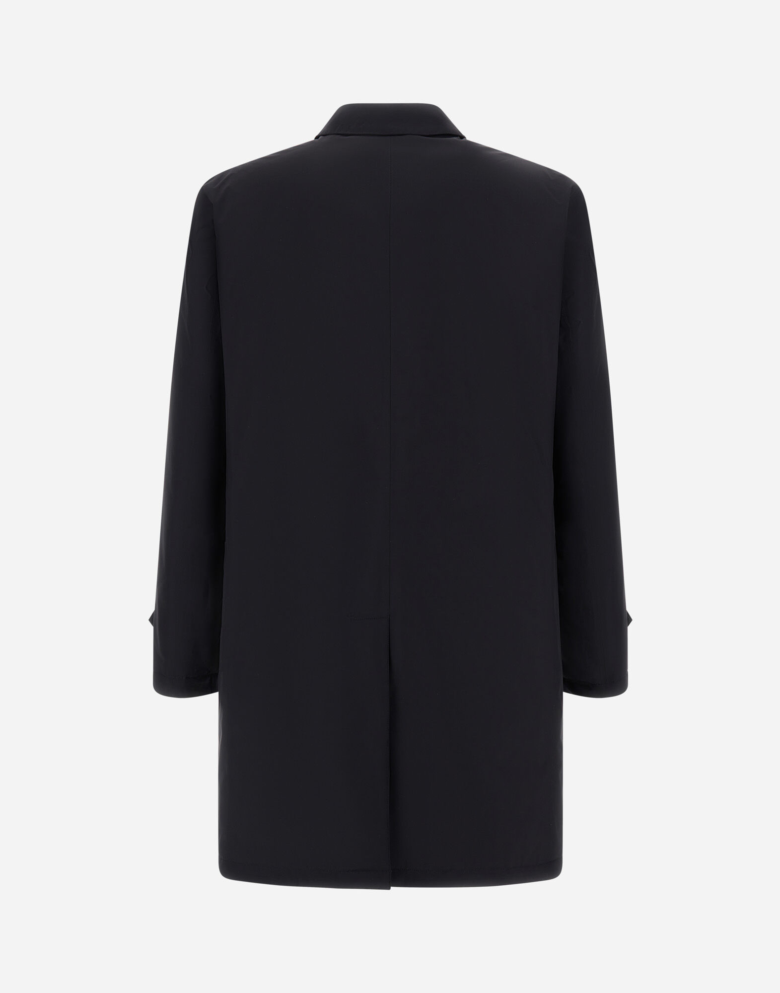 メンズ 2レイヤーウィンドストッパー レインコート ブラック | Herno