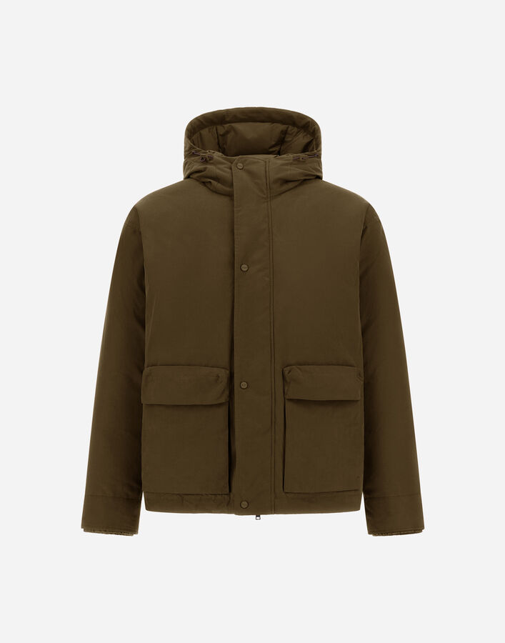 Herno WAXED COTTON-BLEND JACKET Military PI001413U133147740
