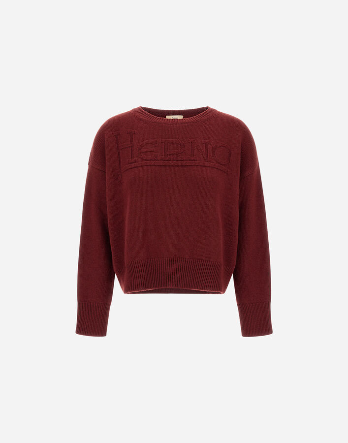 Herno 100% WOOL JUMPER Bordeaux MG000206D701005950