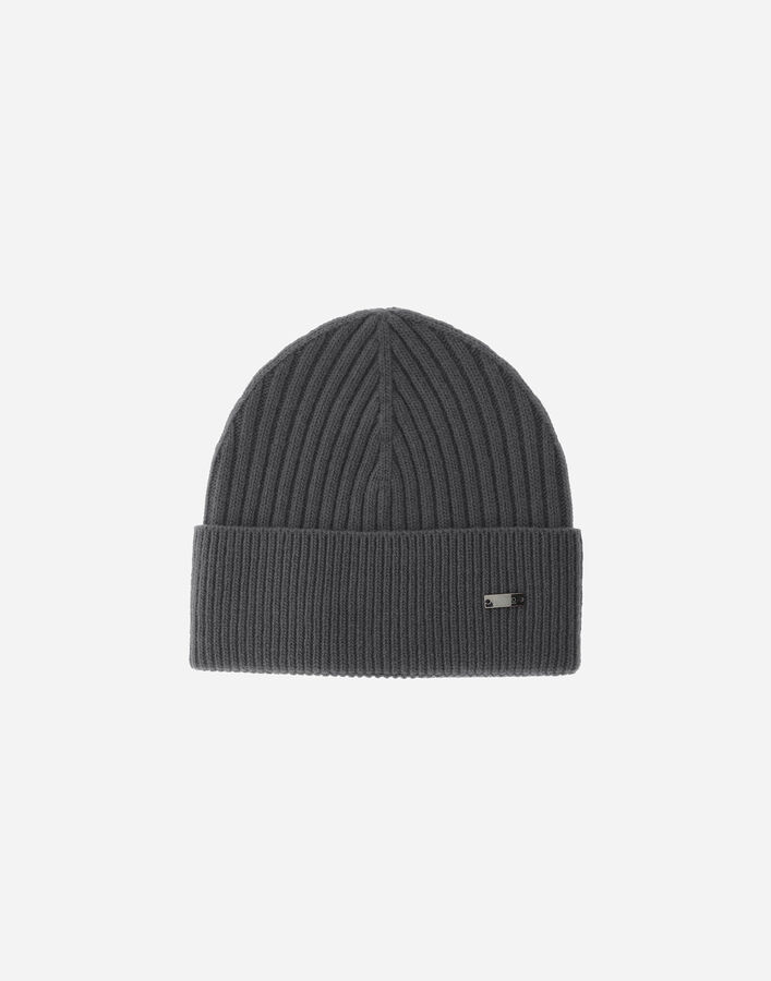 Herno DOUBLE RIB WOOL BEANIE Grey BER00042U702929460