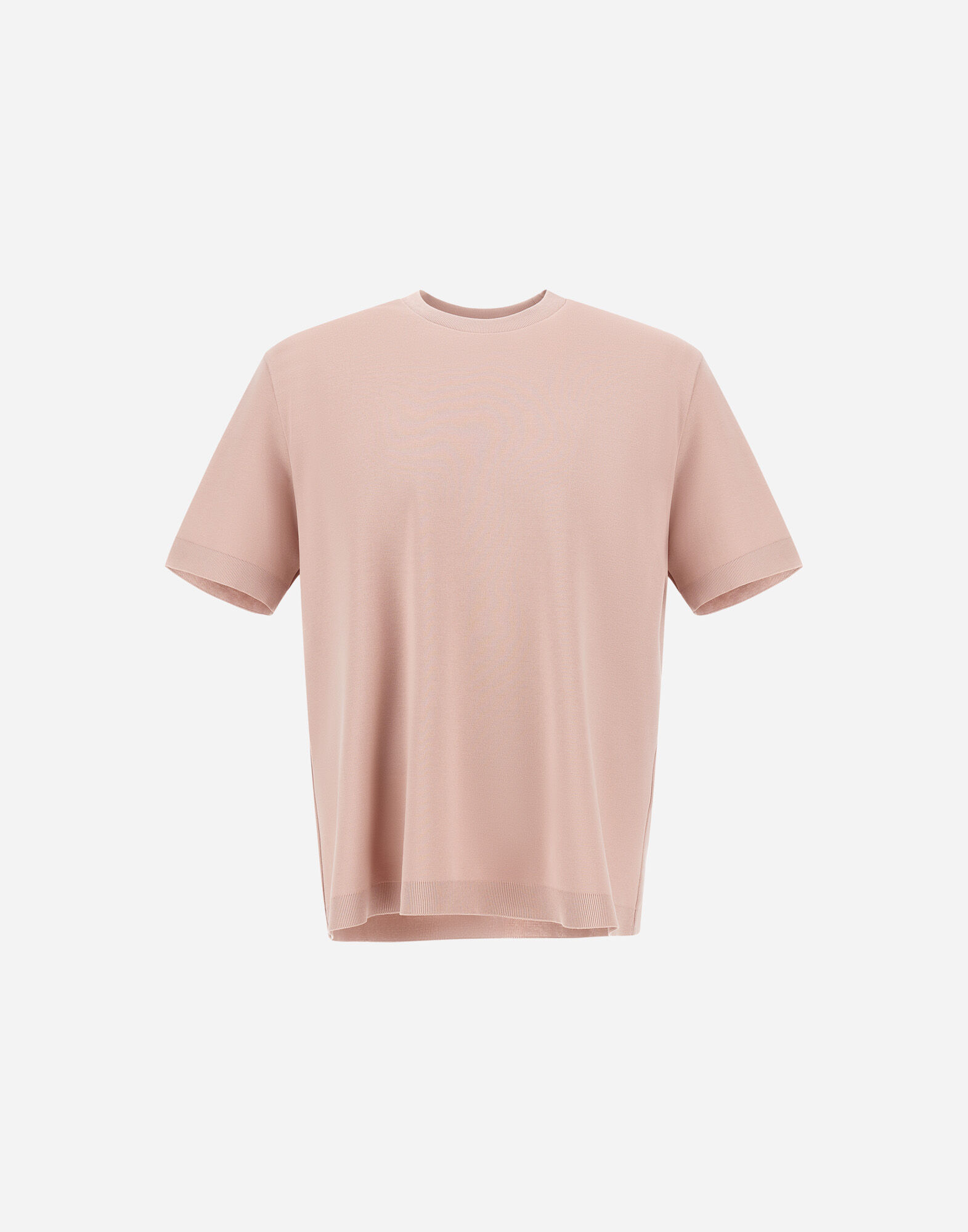 メンズ ジャージーニットエフェクト Tシャツ パウダーピンク | Herno