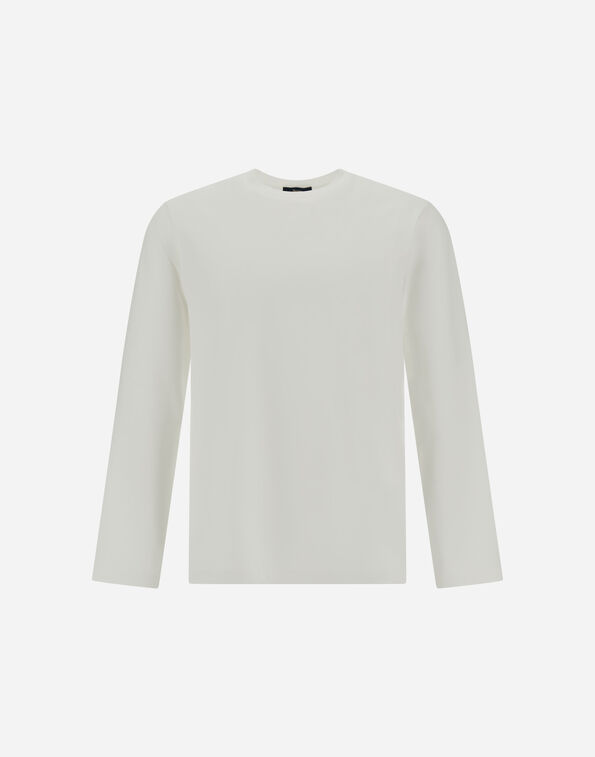 Herno SUPERFINE STRETCH COTTON LONG-SLEEVED T-SHIRT White JG000287U520031000