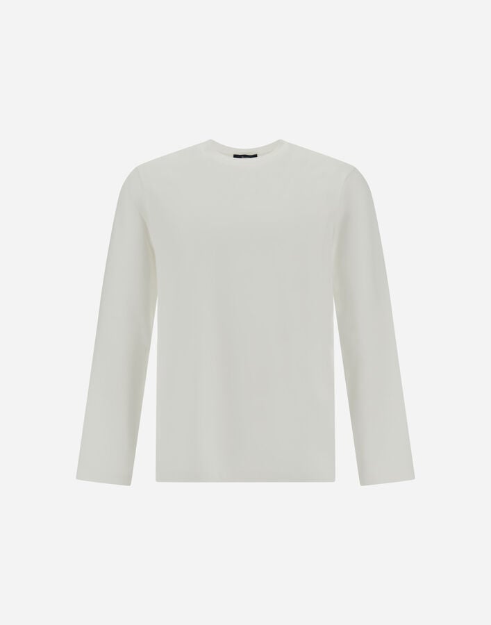 Herno SUPERFINE STRETCH COTTON LONG-SLEEVED T-SHIRT White JG000287U520031000