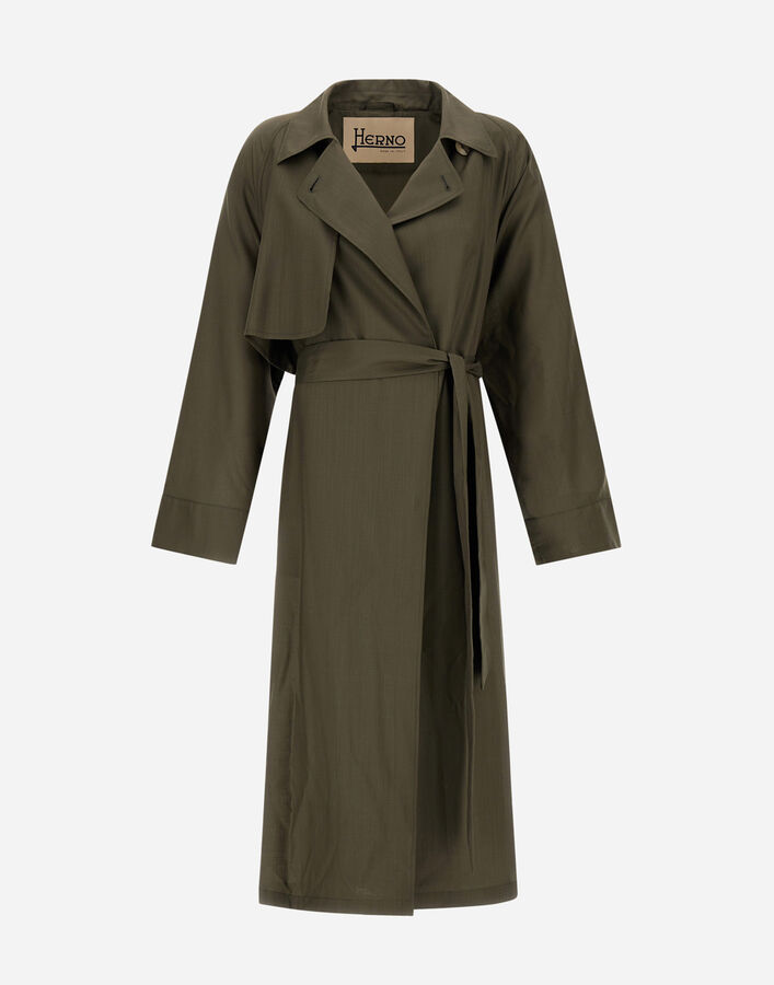 Herno TRENCH COAT IN TROPICAL WOOL Light Military IM000206D334877730