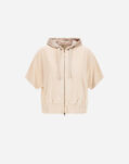 Herno SWEATSHIRT IN SPONGE EFFECT SWEATER AND NYLON ULTRALIGHT Chantilly JC000070D500811985