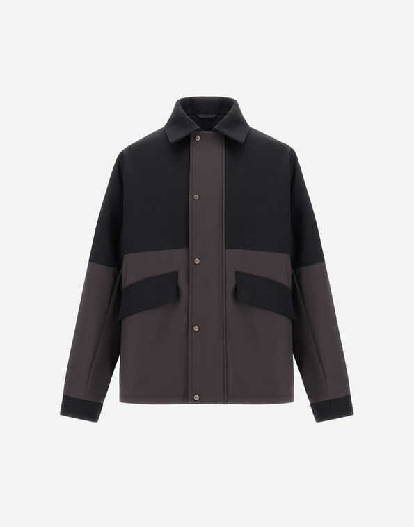 Herno SHACKET IN MATTE TWILL AND COTTON TWILL Black GC000127U129239300