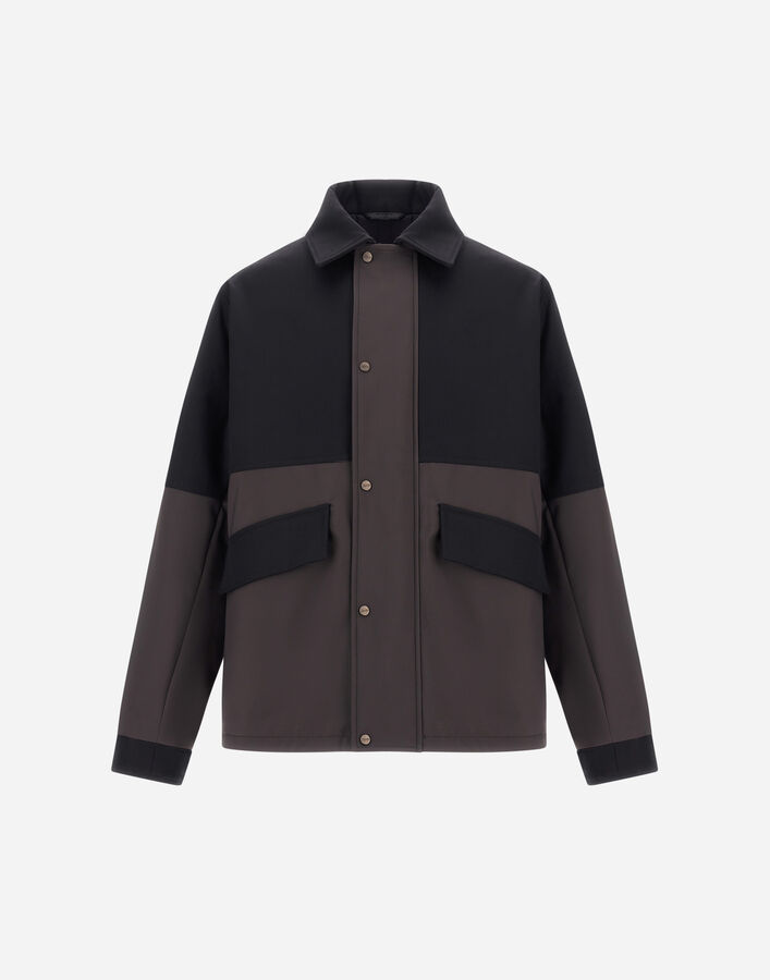 Herno SHACKET IN MATTE TWILL AND COTTON TWILL Black GC000127U129239300
