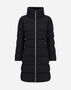 Herno SATIN AND LADY ALTERNATIVE FUR LONG JACKET Black PI002124D12170Z9300