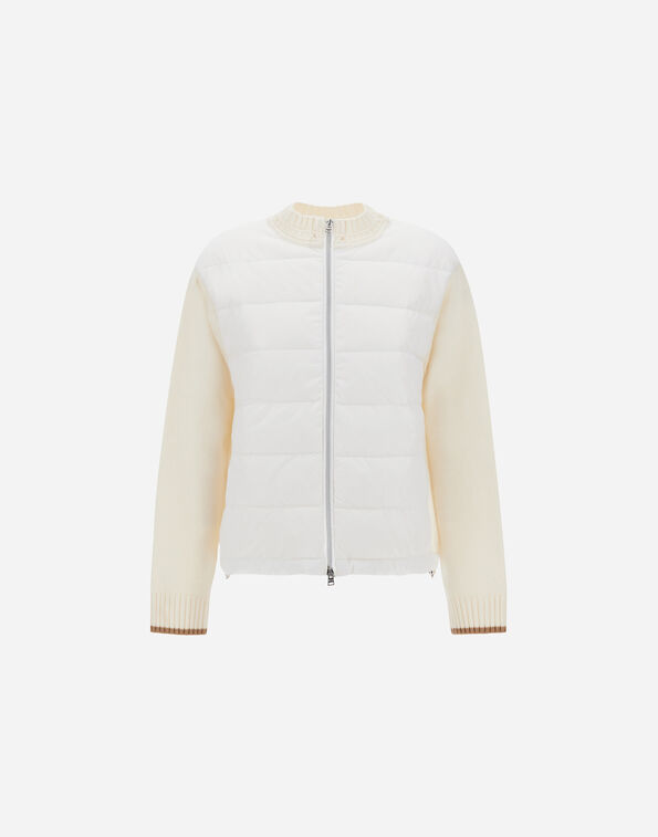 Herno WOOL AND SATIN JACKET Cream MP000152D701001010