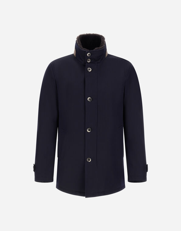 CARCOAT IN DIAGONAL WOOL Herno Herno CARCOAT IN DIAGONAL WOOL Navy Blue IM000369U331869200