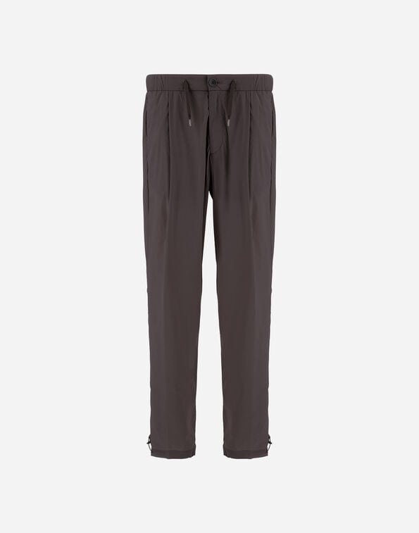 Herno RESORT TROUSERS IN LIGHTWEIGHT STRETCH NYLON Dark Brown PT00002UR12431SZ8800