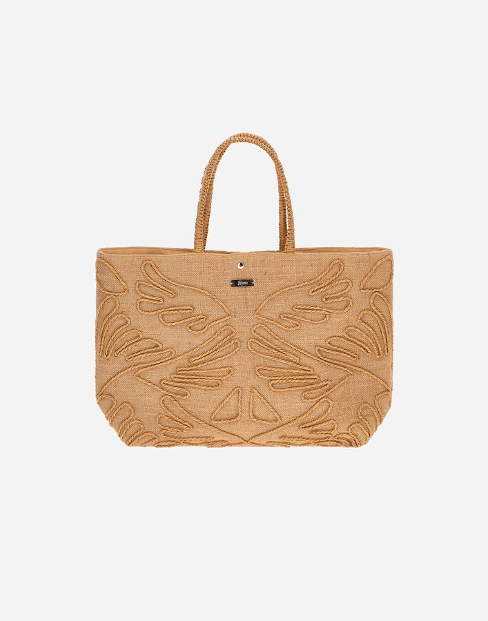 Herno BAG IN EMBROIDERED JUTE Straw BAG00017D900002500