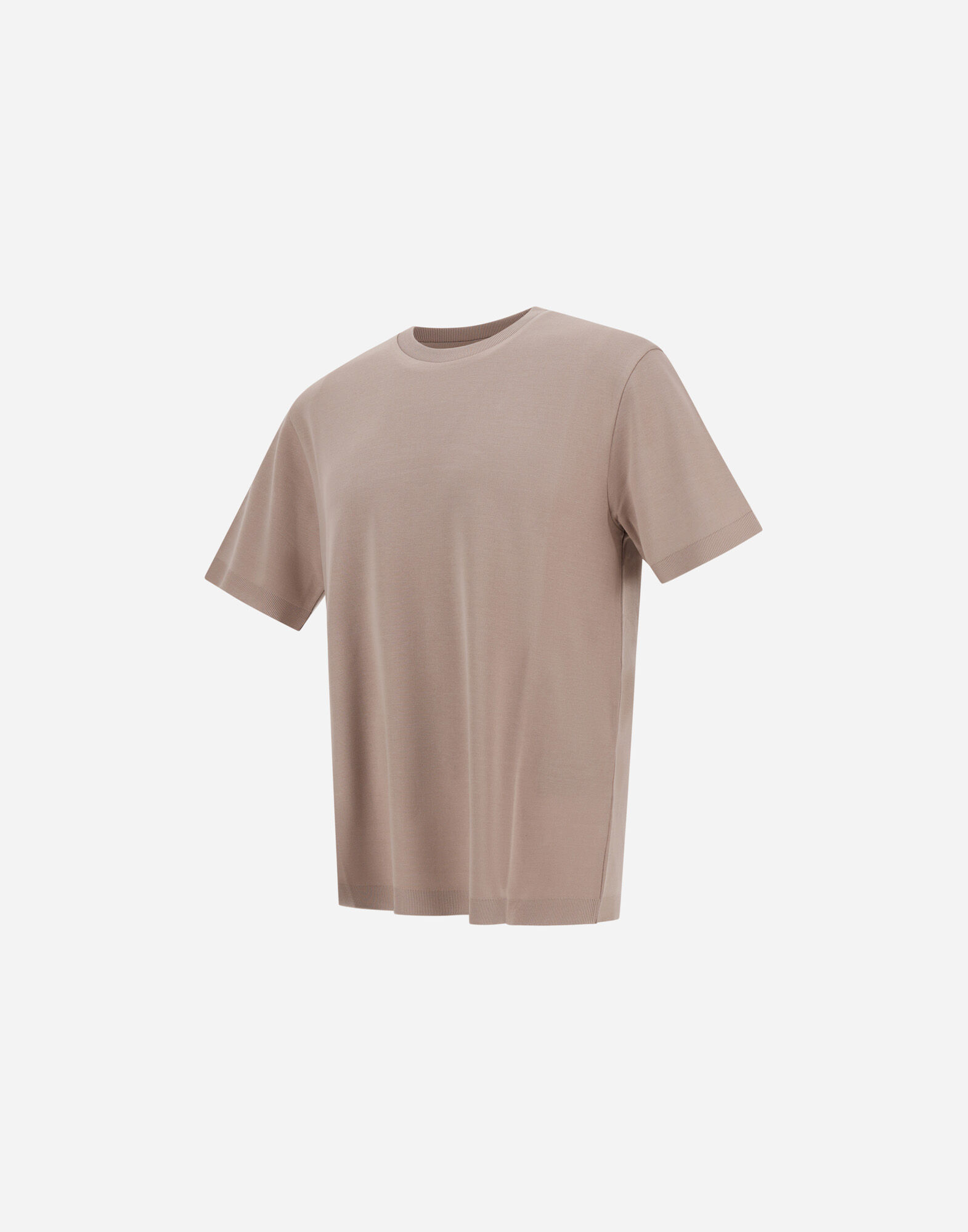 関税送料込 HERNO ニット エフェクト Tシャツ メンズ ジャージー ニット エフェクト Tシャツ グレージュ