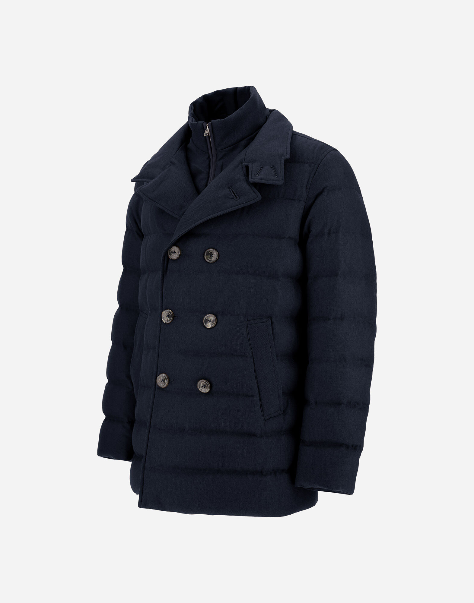 HERNO ウール Pコート 46 ネイビー HERNO ウール Pコート 46 ネイビー HERNO ウール Pコート 46 ネイビー