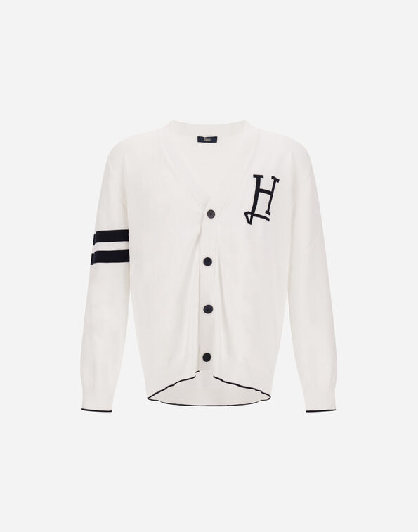 Herno CARDIGAN IN H' LOGO COTTON White MC000211U721401000