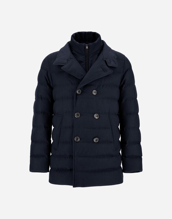 PEA COAT IN NORFOLK WOOL BLEND Herno Herno PEA COAT IN NORFOLK WOOL BLEND Navy Blue PI001271U332789200