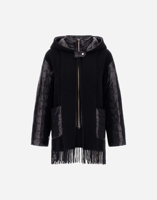 Herno PONCHO IN WOOL, CASHMERE AND NYLON ULTRALIGHT Black GC000625D333959300