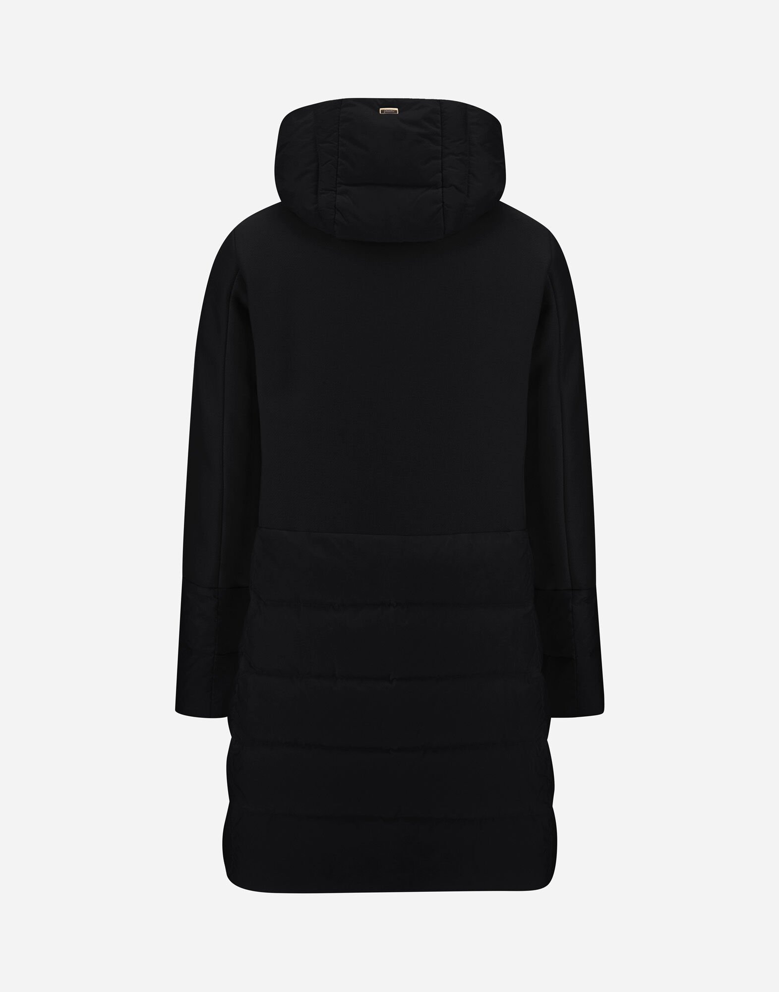 レディース エコウール&エコアージュ ロングコート ブラック | Herno