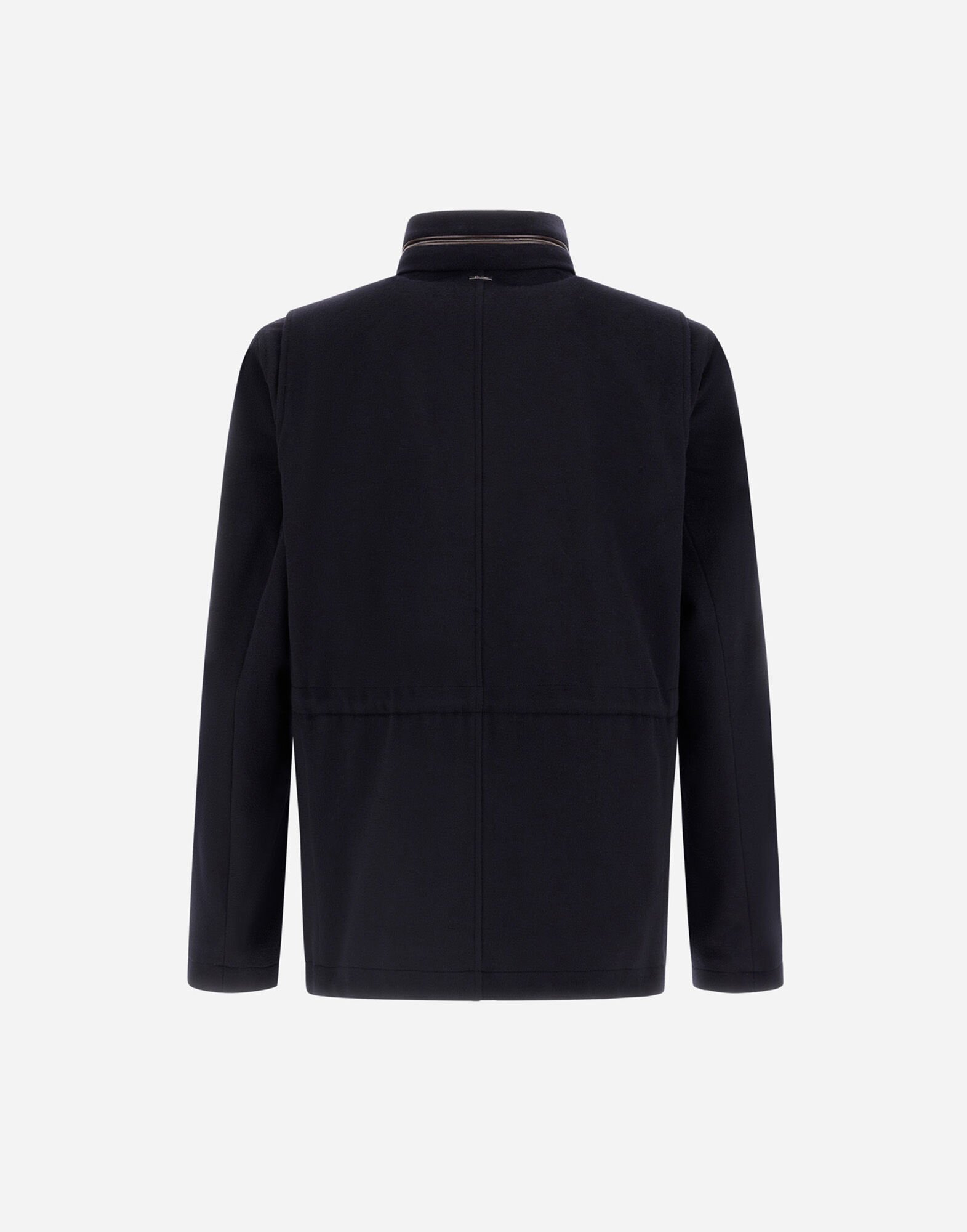 メンズ ウールカシミア&エコアージュ フィールドジャケット ネイビー