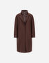 Herno RESORT FELTED WOOL AND NYLON ULTRALIGHT COAT Dark Chocolate PI00153DR333728810