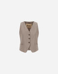 Herno VEST IN LINEN PINSTRIPE Chantilly GI000286D171351985