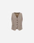 Herno VEST IN LINEN PINSTRIPE Chantilly GI000286D171351985